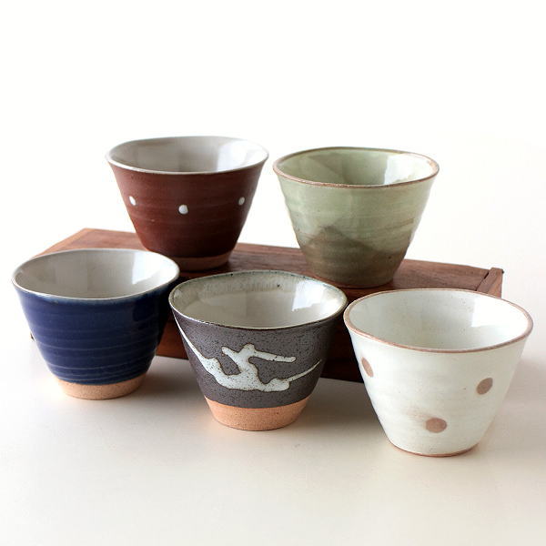 マルチカップ 5個 セット 陶器 おしゃれ 美濃焼 日本製 和モダン 湯呑みセット 小ぶり 湯のみ 湯飲み 贈り物 ギフト 贈答 マルチカップ 5個セット [aws1795]