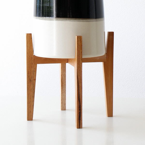 ポットスタンド フラワースタンド おしゃれ 天然木 マホガニー ウッド ナチュラル ハイタイプ 6号 ウッド ポットスタンド・ハイ [cle4608]