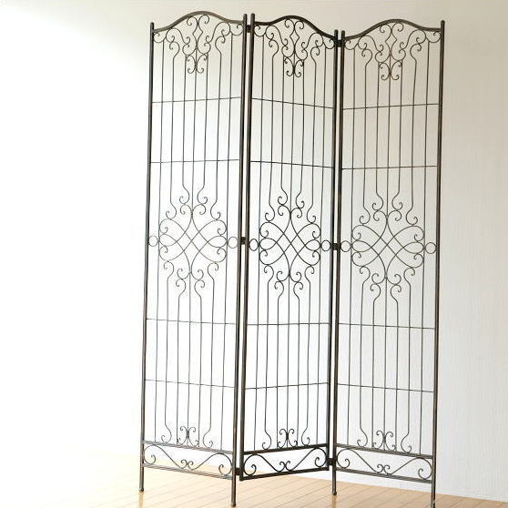 パーテーション 衝立 おしゃれ 間仕切り 目隠し アイアンスクリーン トール 【送料無料】 [cov2184]