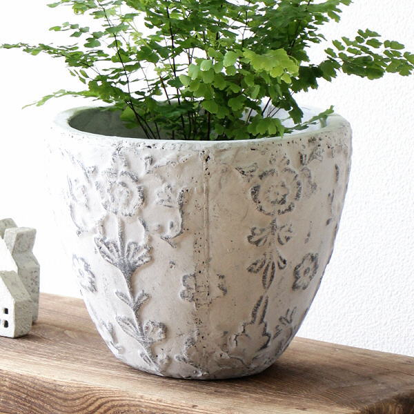 鉢カバー プランター おしゃれ 陶器 ポットカバー アンティーク クラシック プランターカバー 観葉植物 リビング 陶器のクラシカルポット [cov3598]