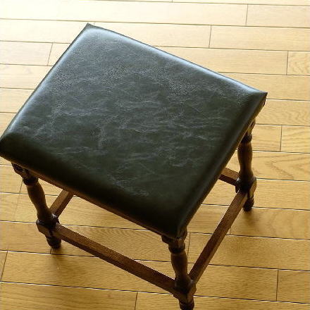 ドレッサー用椅子 チェア アンティーク おしゃれ 木製 オークドレッサースツール 【送料無料】 [diz4232]