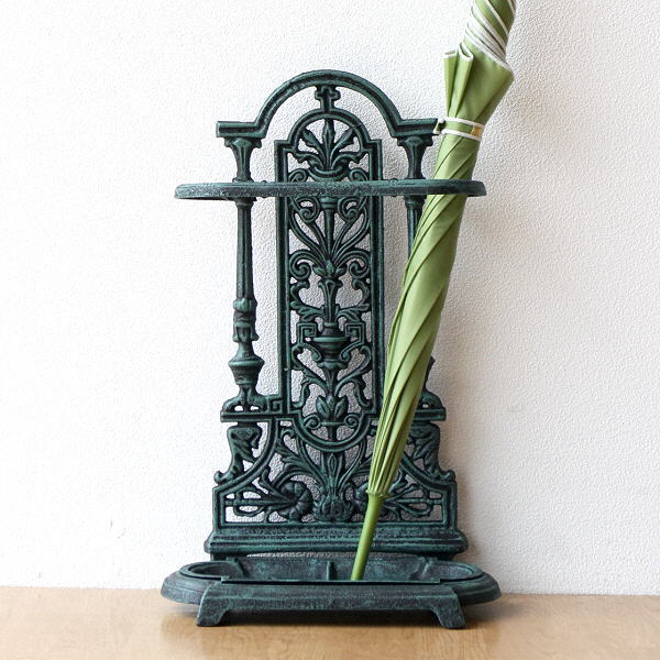 傘立て アイアン アンティーク おしゃれ スリム コンパクト クラシック エレガント キャストアイアンの傘立て B 【送料無料】 [ebn0489]