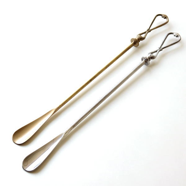 靴べら おしゃれ 真鍮 アンティーク レトロ クラシック シルバー ゴールド ブラスシューホーンA 2カラー [ebn1435]