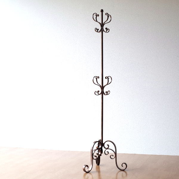 コートハンガー おしゃれ アイアン アンティーク ポールハンガー コートスタンド クラシック コート掛け ハンガーラック 玄関 コートハンガースタンド 【送料無料】 [ebn1681]