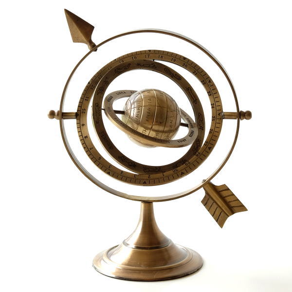 天球儀 置物 インテリア アンティーク 真鍮 ブラス オブジェ 雑貨 レトロなブラス天球儀 [ebn2068]