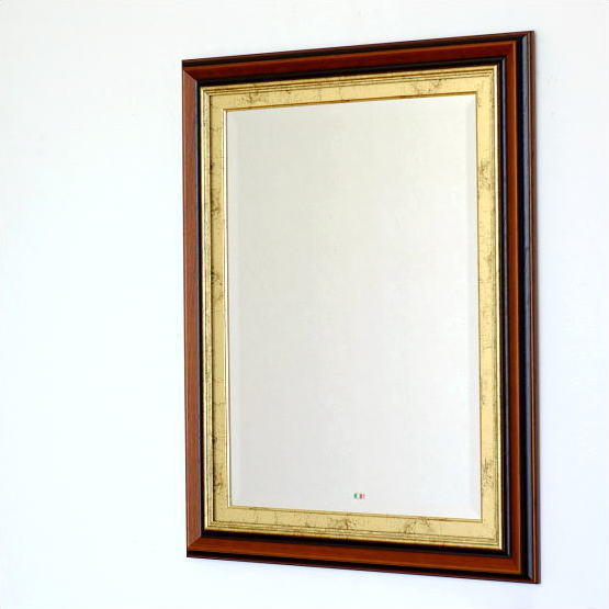 鏡 壁掛けミラー ウォールミラー アンティーク おしゃれ イタリア製 ビッグなスクエアミラー 【送料無料】 [ebn2181]