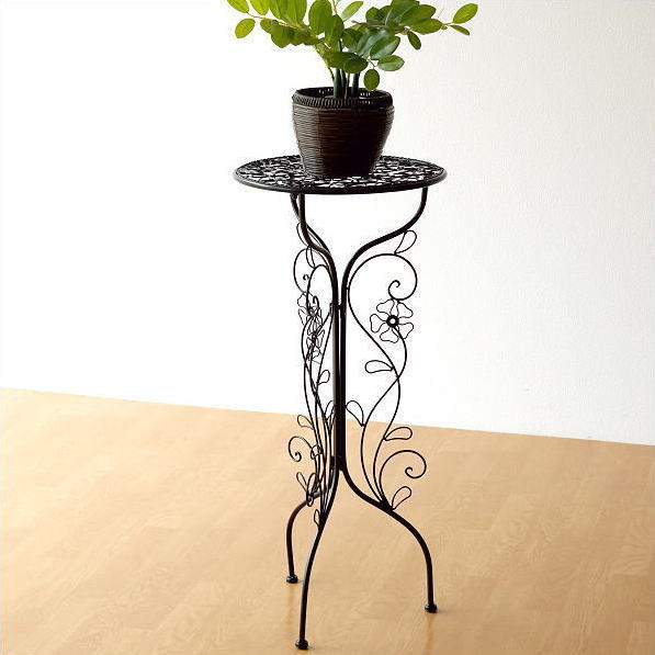フラワースタンド アイアン 花台 おしゃれ かわいい 花鉢 ガーデニング デザイン プランタースタンド アイアンディスプレイスタンド サークル [ebn2474]