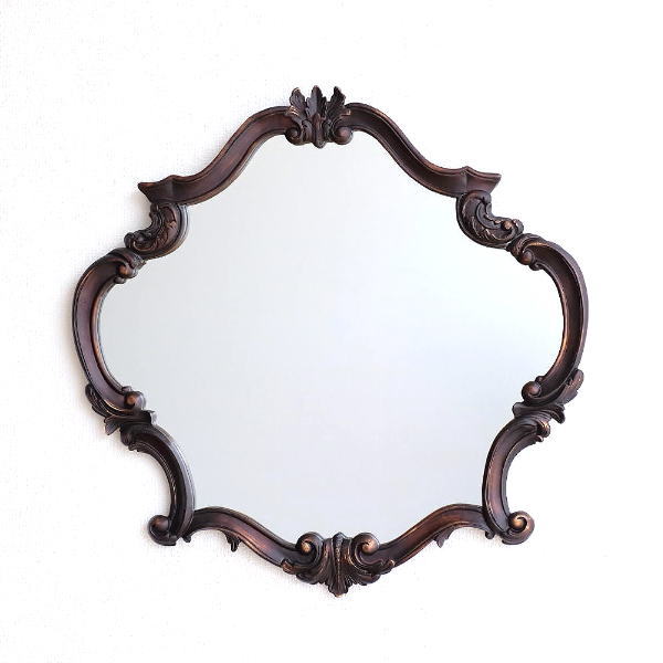 鏡 壁掛けミラー おしゃれ アンティーク クラシック ウォールミラー 大きい 玄関 リビング クラシカル エレガント ゴシック ビッグなヨーロピアンウォールミラー 【送料無料】 [ebn4432]