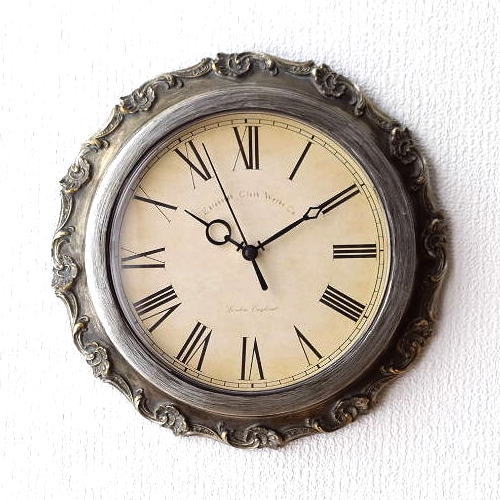 掛け時計 おしゃれ アンティーク レトロ ヨーロピアン ウォールクロック エレガント ローマ数字 クラシックな掛け時計A [ebn5449]