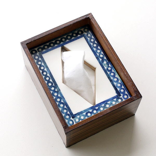 ポケットティッシュケース おしゃれ 木製 箱 ふた付き 天然木 小さい コンパクト ボーンとウッドのポケットティッシュBOX B [gfc0474]