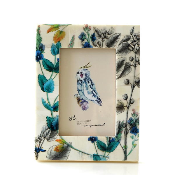 フォトフレーム 写真立て 壁掛け 卓上 ナチュラル 自然 木製 ボーン ガラス L判 ポストカード ハガキサイズ KG判 縦横兼用 横向き対応 アート エレガント ボタニカルフォトフレーム [gfc1417]