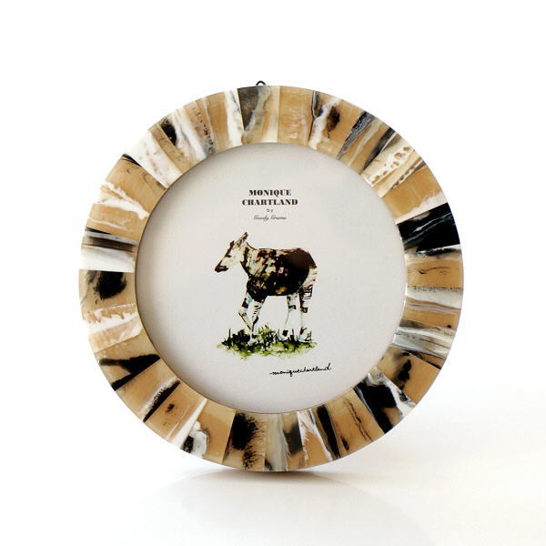 フォトフレーム 写真立て おしゃれ 壁掛け 卓上 かわいい 丸い 丸型 円形 モダン サークル ラウンド 天然素材 ボーンフォトフレーム モニーク C [gfc2845]