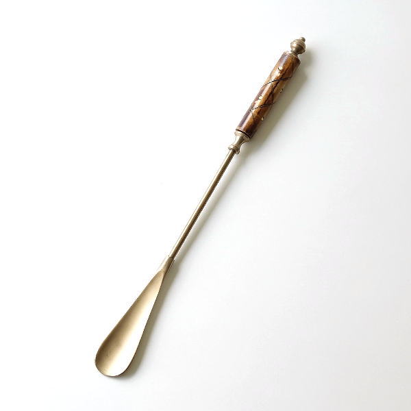 靴べら シューホーン おしゃれ くつべら 靴ベラ 玄関 ウッド 玄関小物 ブラス ゴールド 真鍮 ブラス＆ボーンのシューホーン 20 [gfc5662]