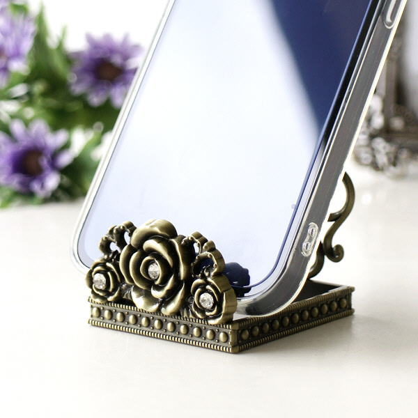 スマホスタンド マルチスタンド おしゃれ 卓上 エレガント アンティーク調 マルチホルダー かわいい ローズ スマホスタンド アンティークローズ [hal7523]
