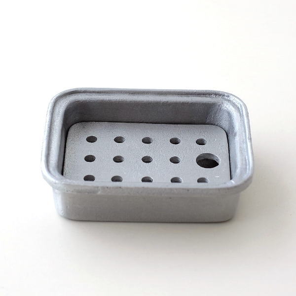 ソープディッシュ おしゃれ アルミ 白 ホワイト 石鹸トレー 石鹸置き 石けん皿 ソープディッシュ [hda8894]