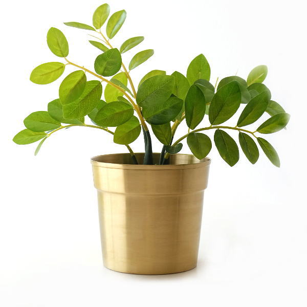 鉢カバー プランターおしゃれ 真鍮 ポットカバー ゴールド アンティーク 花台 シンプル プランターカバー スピニングポット 160 [hda9356]