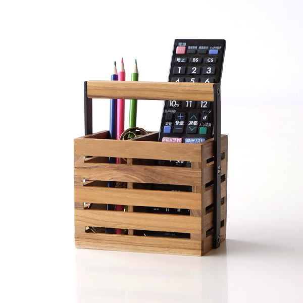 ツールボックス 木製 おしゃれ チーク ウッド アイアン 小物入れ ハンドル付き 収納ボックス アイアンとウッドのツールボックス 05 [ify7237]