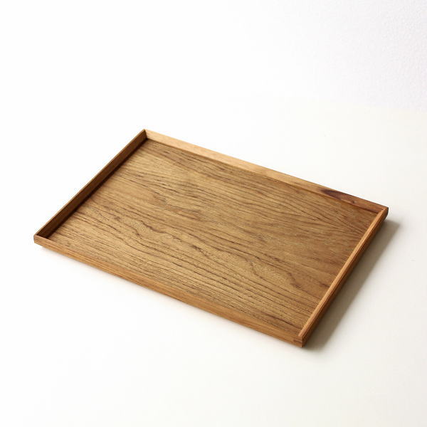 トレー トレイ 木製 お盆 チーク材 ウレタン仕上げ 天然木 シンプル 木目 カフェ 北欧 ナチュラル 長角膳 四角 チークスタックトレー L [ify9410]