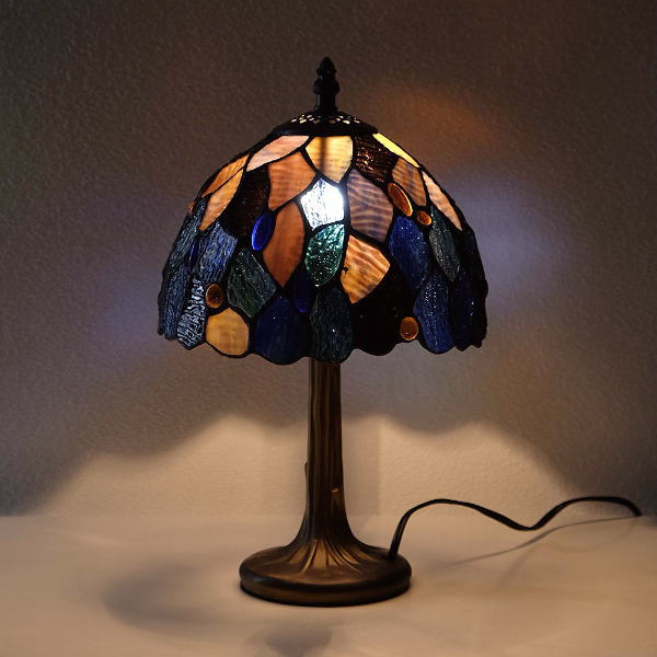 テーブルランプ おしゃれ ステンドグラス 照明 ランプスタンド エレガント クラシック ベッドサイドランプ テーブルスタンド ステンドテーブルランプ C 【送料無料】 [itn2537]