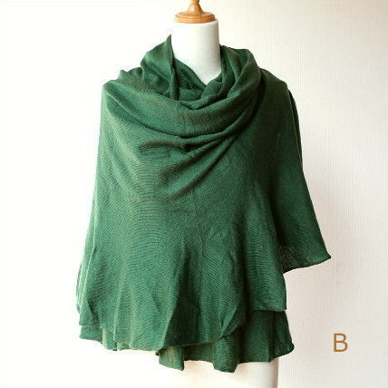 ストール ショール マフラー レディース 女性 おしゃれ 秋冬 秋 冬 首巻き 大人 デザイン アクリルニットショール 3カラー [kan2256]