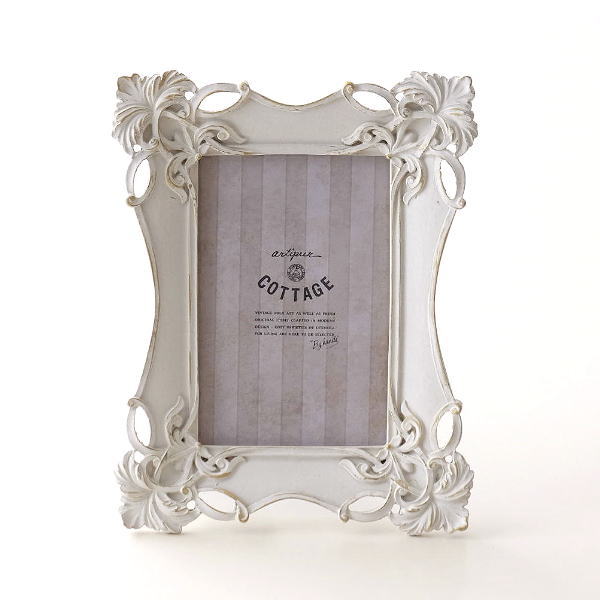 フォトフレーム おしゃれ 壁掛け 卓上 写真立て かわいい 可愛い アンティーク レトロ クラシック 縦置き 横置き 透かしフォトフレーム L Kan3604 ギギliving