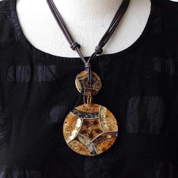 ネックレス おしゃれ ペンダント かわいい アクセサリー 軽い シンプル カジュアル 調節 ネックレス ダブルサークルボリュームネックレス [kan4401]