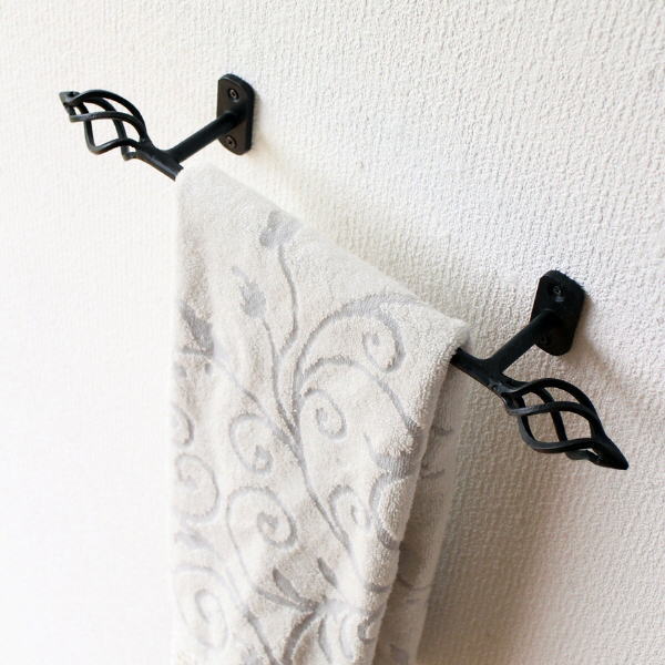 タオルハンガー おしゃれ アイアン タオル掛け 洗面所 トイレ キッチン タオルバー アンティーク アイアンのタオルハンガー ツイスト [kan6981]