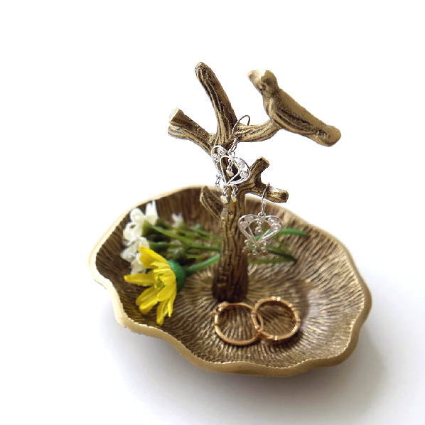 アクセサリースタンド おしゃれ 収納 ツリー 木の枝 真鍮 アンティーク レトロ ゴールド ブラスアクセサリースタンド ツリー [kan8491]