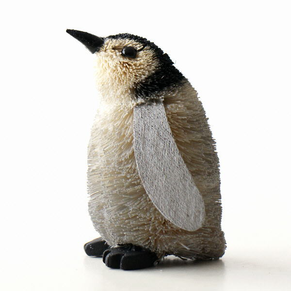 たわし アニマル ペンギン 置物 オブジェ おしゃれ かわいい 動物 ヤシ キッチン エスニック 雑貨 インテリア たわし アニマル ペンギン L [kan8540]