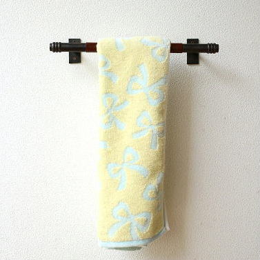 取っ手 タオル掛け タオルバー 木製 アイアン アンティーク調 おしゃれ シンプル ドア トイレ 洗面所 キッチン ウッドバーのハンドル＆タオルハンガー B [kan9458]