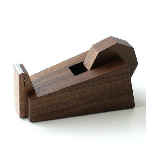 テープカッター 木製 おしゃれ ウォールナット セロテープカッター セロハンテープカッター wedge テープカッター [kch4074]