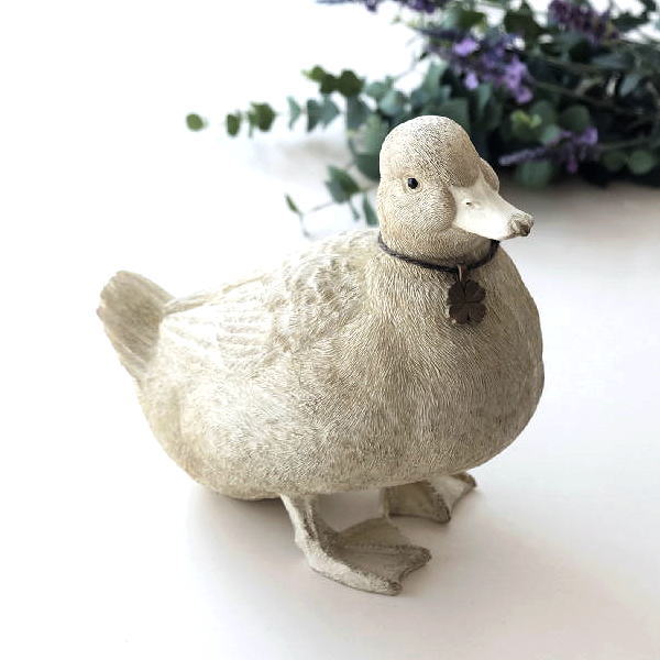 アヒル 鳥 ダック 置物 オブジェ おしゃれ 大きめ かわいい ガーデン 庭 リビング 玄関 小物 雑貨 飾り ガーデンオーナメント ダック [kkm9134]