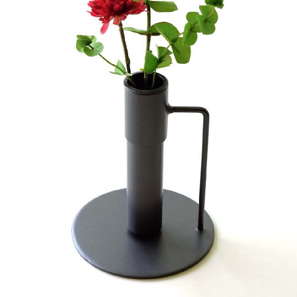 フラワースタンド 花瓶 おしゃれ 花器 フラワーベース アイアン スタンド シンプル 小スペース アイアンのブランチベース スタンド S [ksh2732]