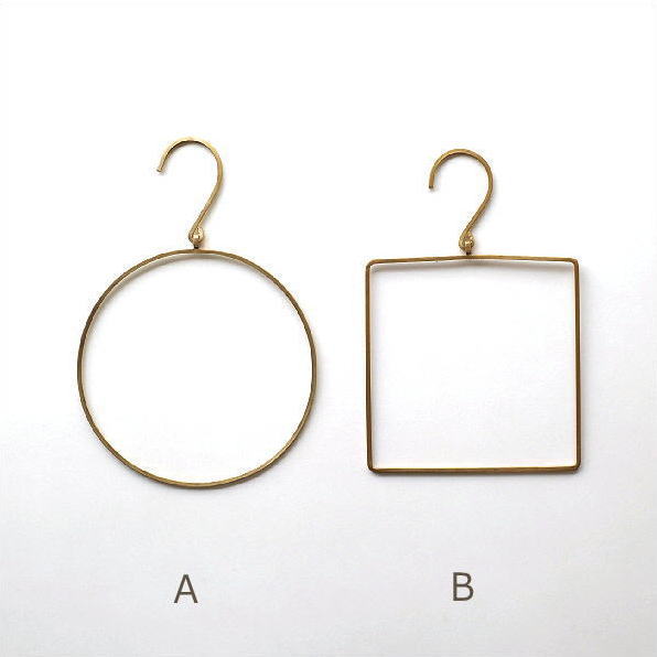 タオルハンガー 真鍮 おしゃれ アンティーク キッチン トイレ 洗面所 タオルリング ゴールド 壁掛け シンプル 丸 円 四角 ブラスタオルハンガー2タイプ [ksh6440]