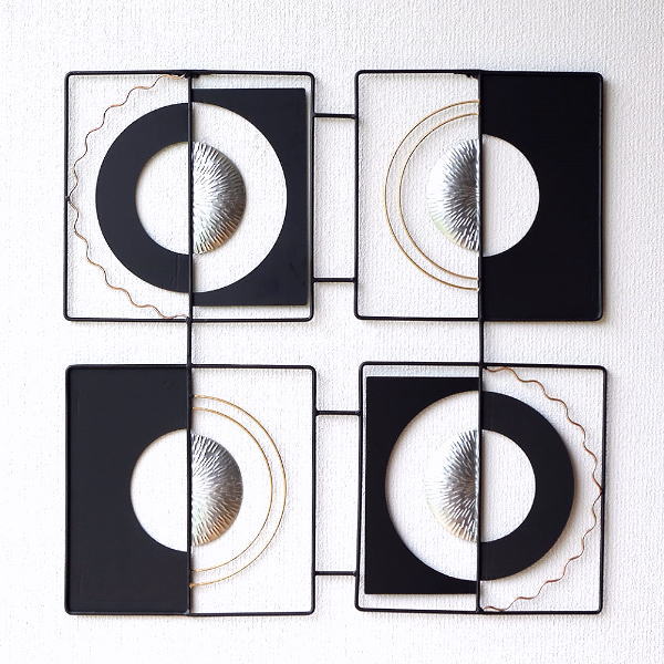 壁飾り アイアン おしゃれ アートパネル スタイリッシュ モダン ウォールデコ 壁掛け アイアンの壁飾り モダンアート 【送料無料】 [kwb2206]