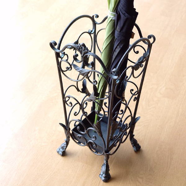 傘立て かさ立て 傘たて おしゃれ 北欧 シンプル 傘収納 玄関 アンティーク調 アイアンの傘立て ブロンズアラベスク 【送料無料】 [kwt8114]