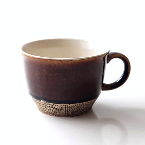 スープカップ おしゃれ 大きめ 陶器 美濃焼 日本製 かわいい 和食器 取っ手付き 可愛い ビッグなスープカップBR [kyt1819]