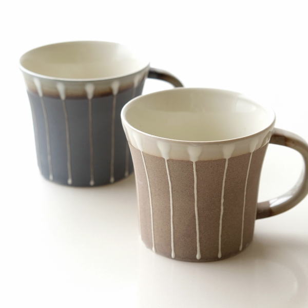 マグカップ 陶器 日本製 美濃焼 おしゃれ かわいい 和モダン 焼き物 つつみマグ 2カラー [kyt2358]