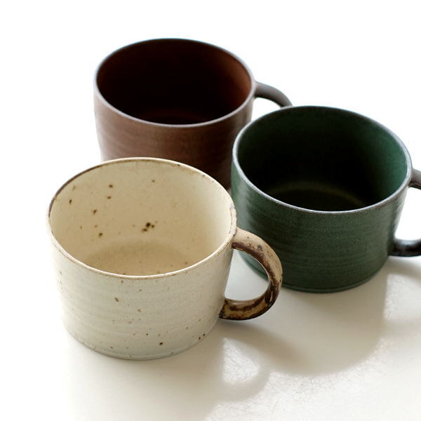 マグカップ おしゃれ 大きい 大きめ シンプル 陶器 日本製 美濃焼 和モダン スープカップ サラダボウル フォレストビッグカップ3カラー [kyt3539]