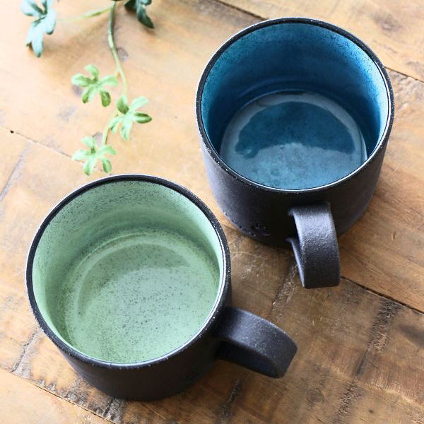 マグカップ 陶器 おしゃれ 大きい コーヒーカップ 美濃焼 日本製 マグカップ ノワール2カラー [kyt4939]