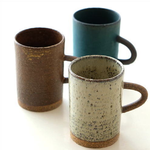 マグカップ 陶器 かわいい おしゃれ 和 シンプル 美濃焼 日本製 カフェ スリム 和風 モダン 渋い 焼き物 陶芸 コーヒーカップ 和食器 オアシスマグ 3カラー [kyt5476]