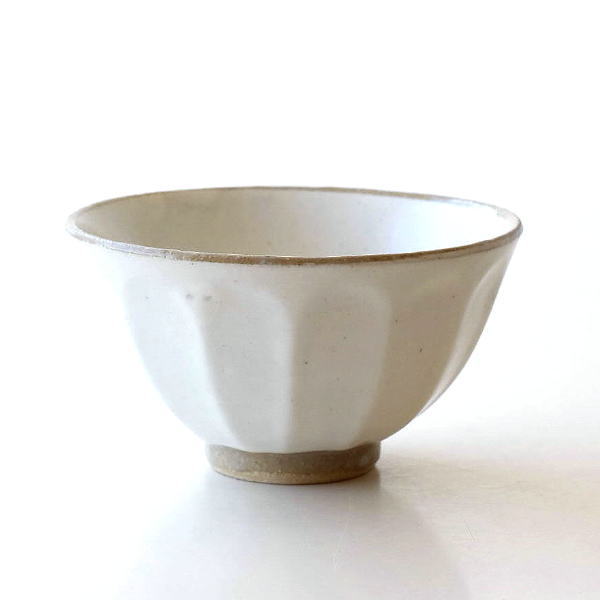 ごはん茶碗 ご飯茶碗 おしゃれ 美濃焼 陶器 和食器 和風 焼き物 日本製 面取り飯碗 粉引 [kyt9966]
