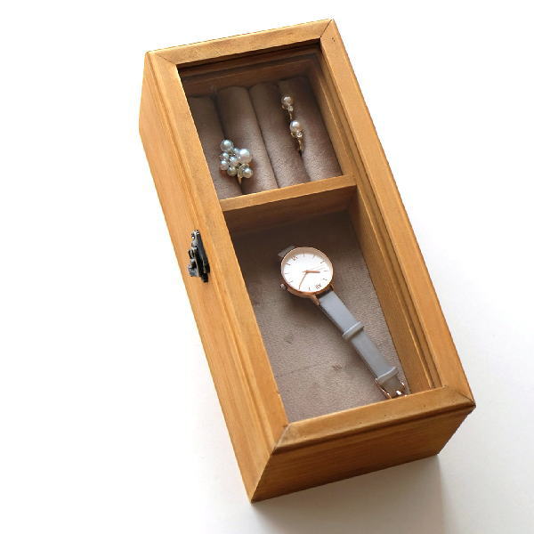 アクセサリーケース 木製 ガラス ふた付き ジュエリーボックス 布張り 指輪 ピアス ネックレス おしゃれ 小物 ウッド 木箱 アクセサリー収納ボックス Cle3747 ギギliving アクセサリーケース 木製 ガラス ふた付き ジュエリーボックス 布張り 指輪 ピアス ネックレス おしゃれ 小物 ウッド 木箱 アクセサリー収納ボックス Cle3747 ギギliving