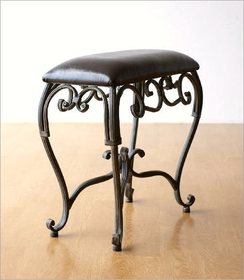 スツール スリム アイアン インテリア アンティーク 猫脚 ビンテージ ショート スツール スリム アイアン インテリア アンティーク 猫脚 ビンテージ