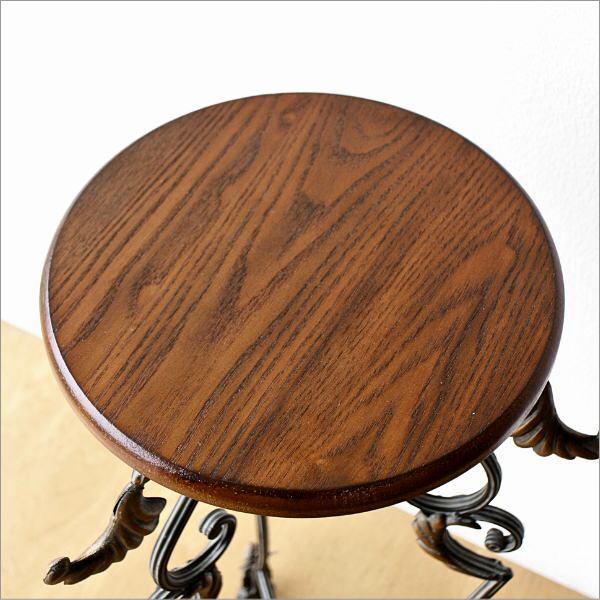 フラワースタンド アイアン 木製 アンティーク おしゃれ エレガントなスリム花台 Com ギギliving