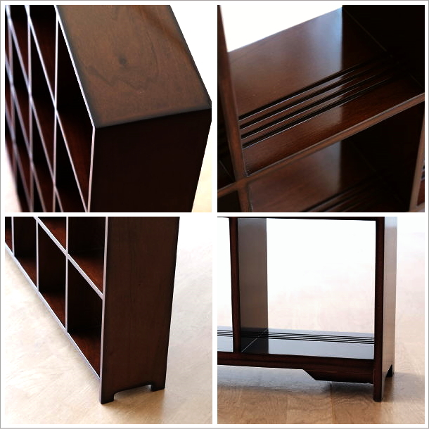 オシャレな飾り棚 シェルフ 飾り棚 木製 おしゃれ マホガニー アンティーク調