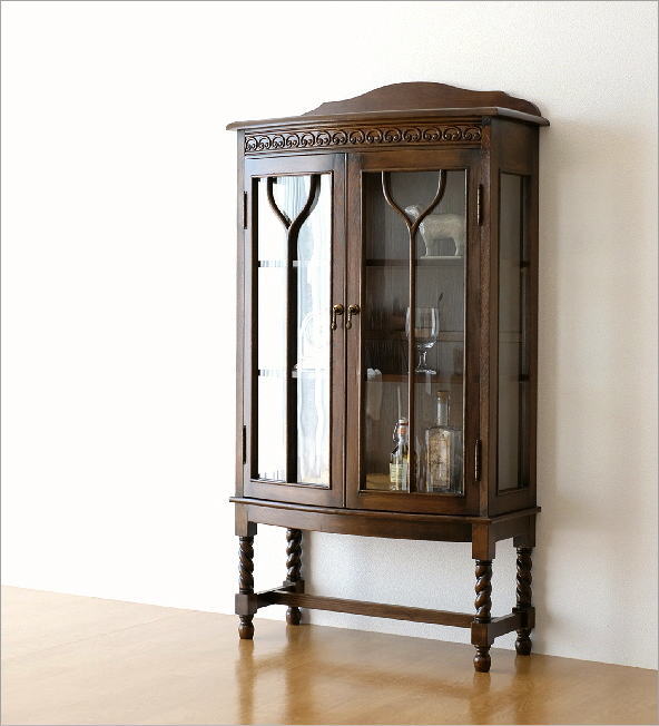 古道具　飾り棚　ディスプレイキャビネット 楽天市場】アンティーク調家具 オープンブックケース