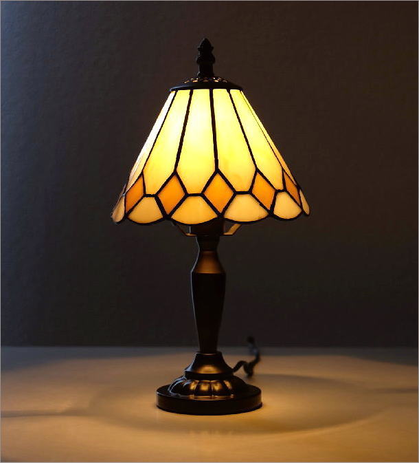 1970年代 テキサコ ステンドグラス ランプ 看板 テーブルライト その他 