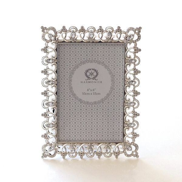 フォトフレーム 写真立て おしゃれ かわいい 可愛い ポストカード ハガキサイズ 結婚祝い キラキラ アンティーク エタニティーフォトフレーム クラウンl Hal3764 ギギliving