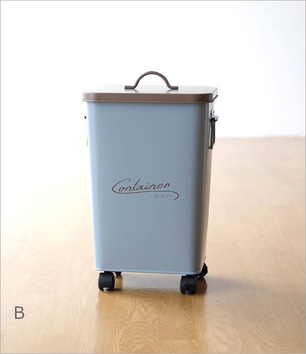 無塗装でアイアンなお洒落ごみ箱♪ 230×280×550ｍｍ キャスター付き 無塗装でアイアンなお洒落ごみ箱♪ 230×280×550mm キャスター付き